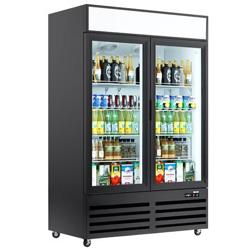 West Kitchen GLD54R 55"W 2 Door Swing Glass Merchandiser Refrigerator