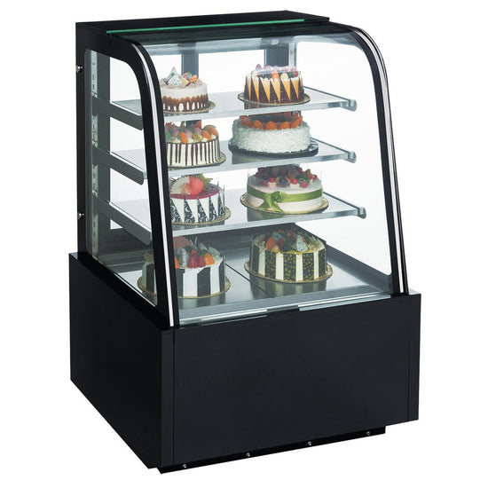 West Kitchen WDM36R-CB 36" Curved Glass Refrigerated Bakery Display Case