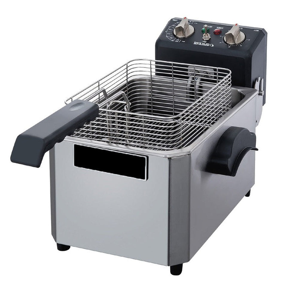 West Kitchen WCF7E 7lb. Single Basket 120V Electric Countertop Fryer