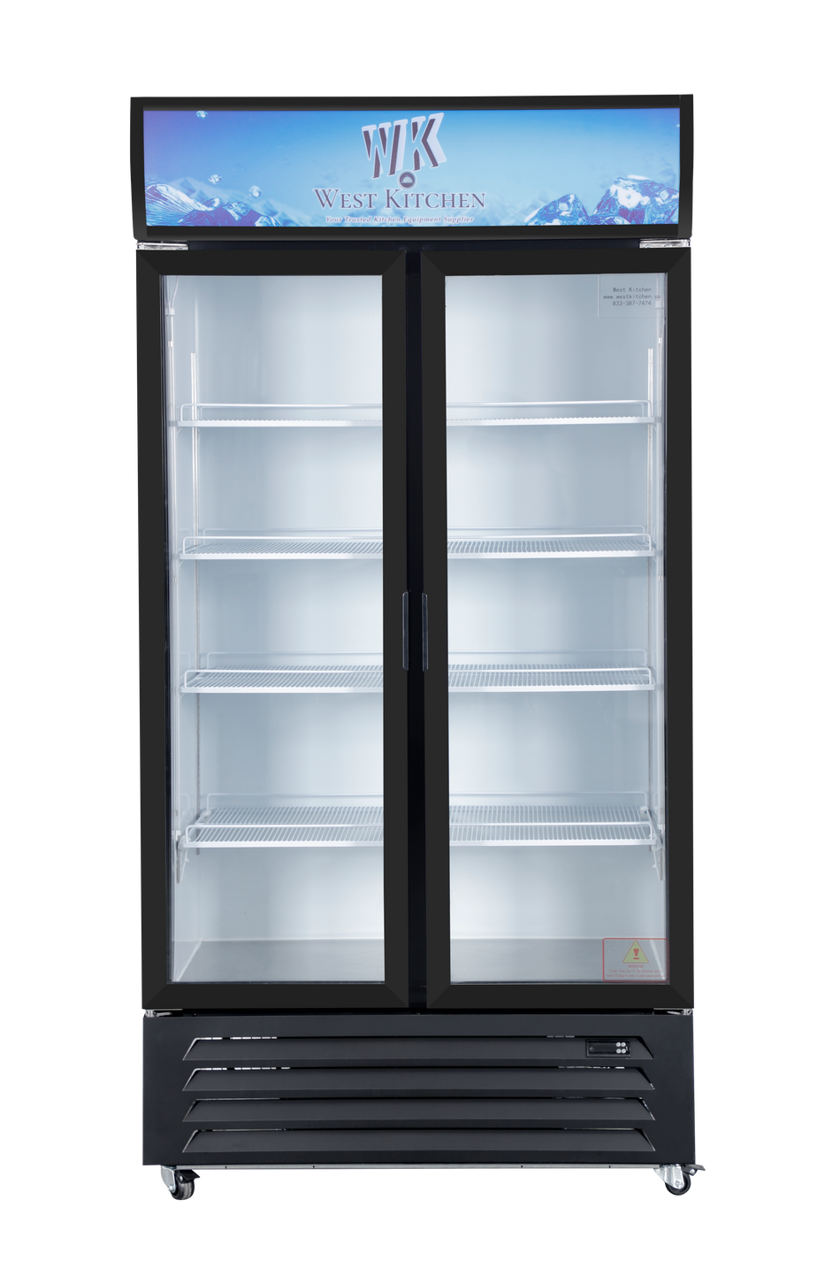 West Kitchen GL-800 40"W 2 Door Swing Glass Merchandiser Refrigerator