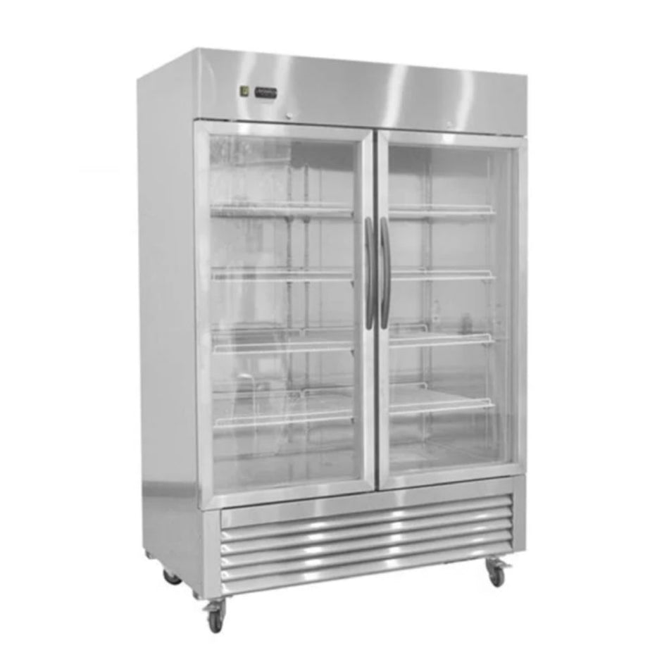 West Kitchen W56FG 55" 2 Door Glass Reach-In Freezer