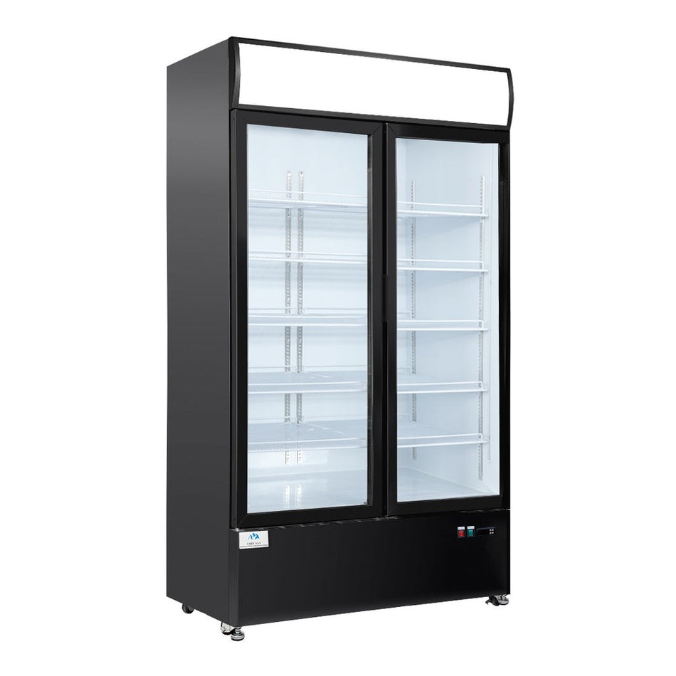 West Kitchen WLG-960M2WP 49" 2 Door Swing Glass Merchandiser Refrigerator