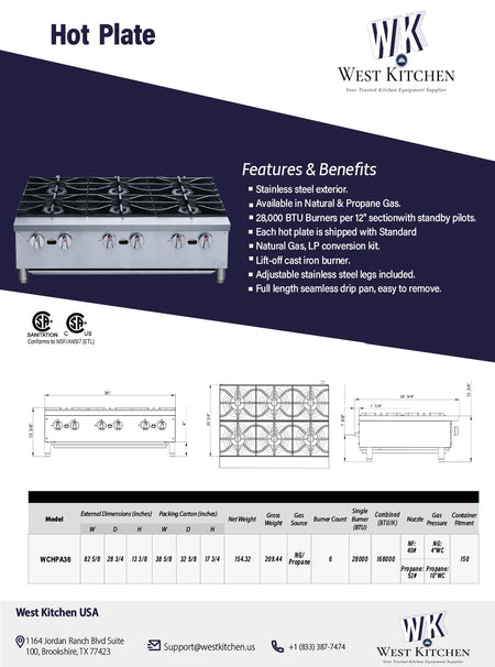 a brochure showing the features and benefits of a gas stove