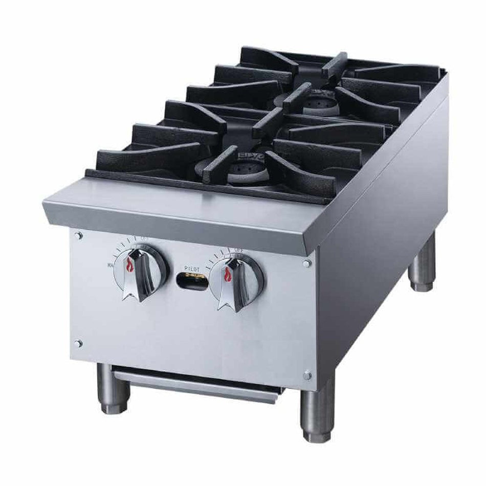 West Kitchen WCHPA12 12" NG/LP Gas Hot Plate with 2 Burners