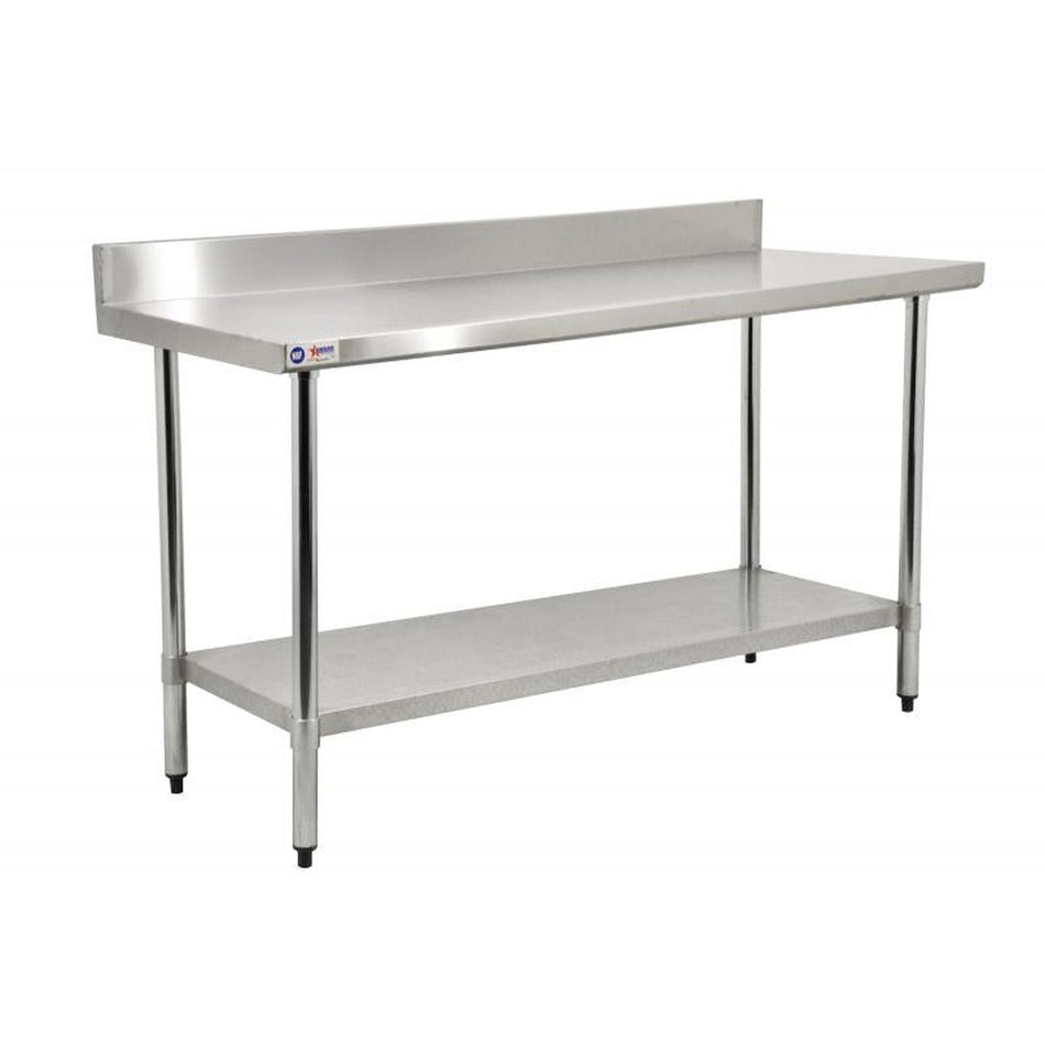 Standard Stainless Steel Work Tables with Backsplash