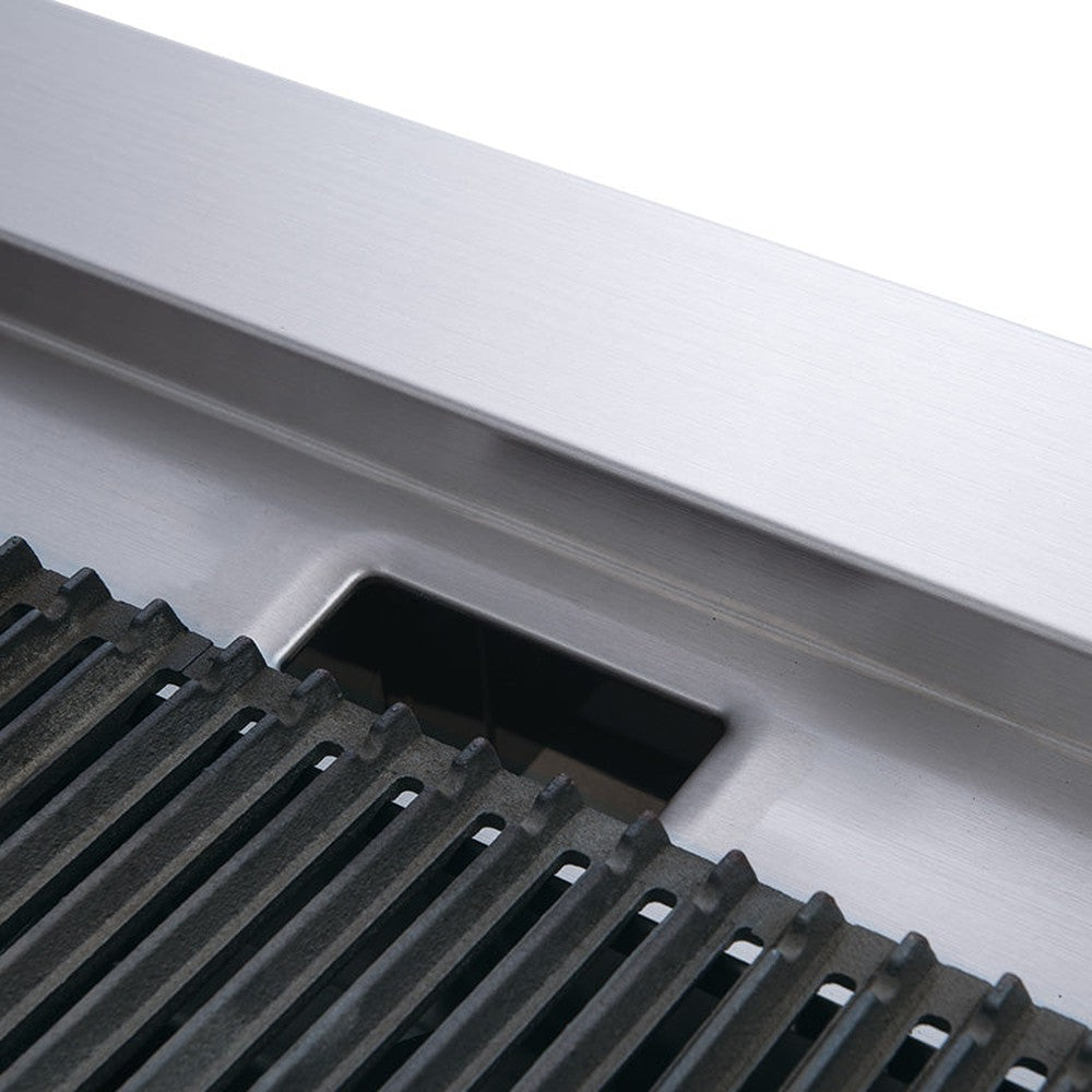 a close up of a grill with a grill grate