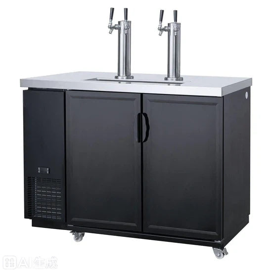 Dual Tap Kegerator Beer Dispenser 60 Inches - WKB60-M2