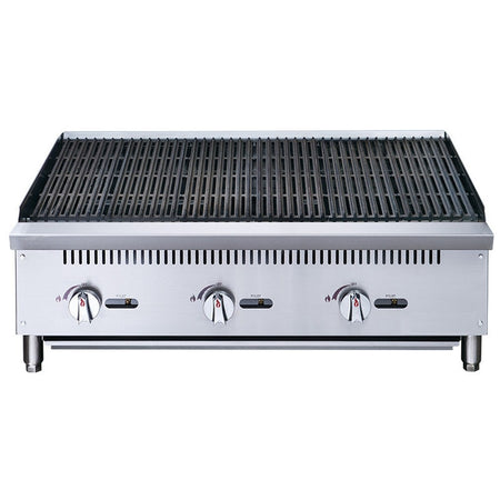 a large grill with two burners on top of it