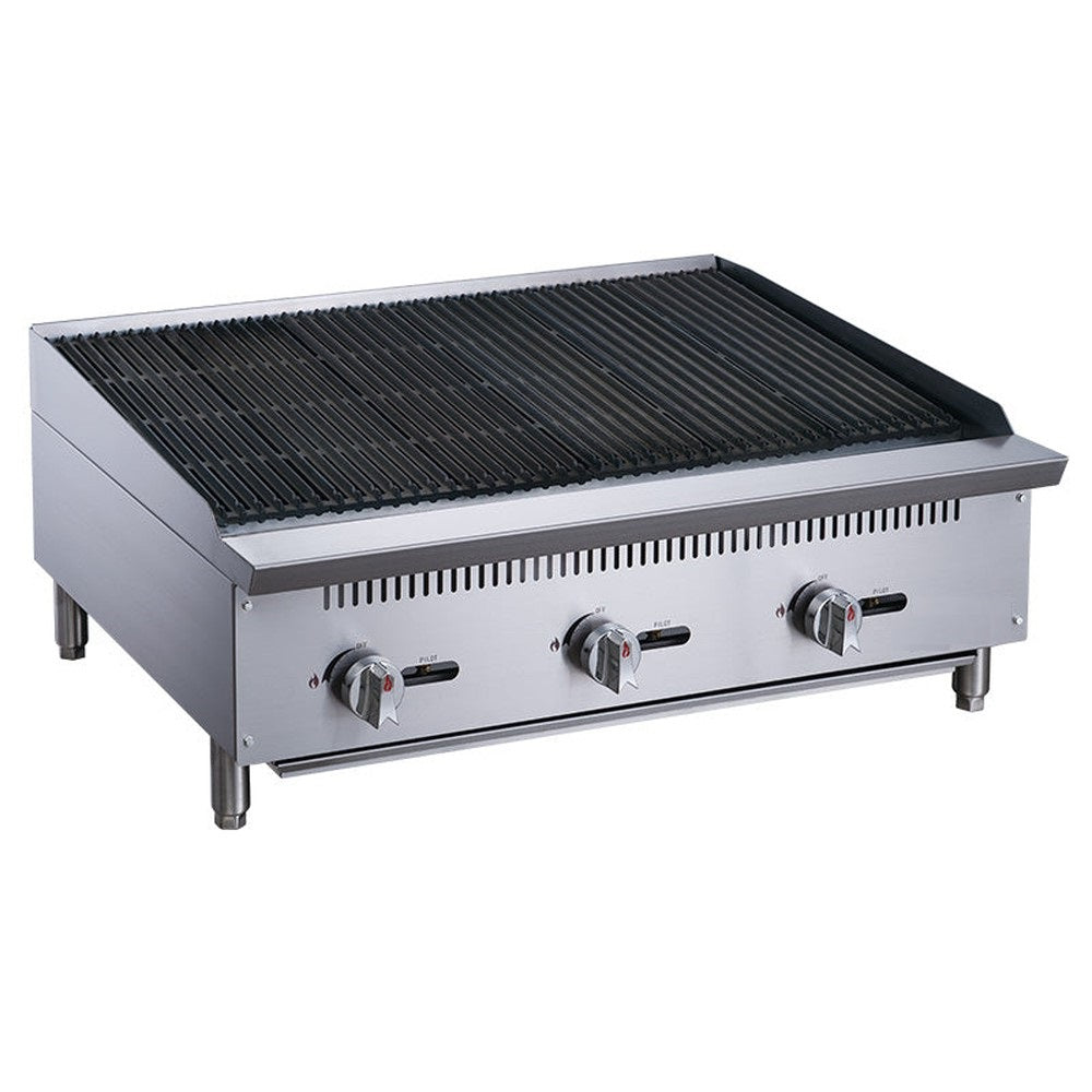 a large grill with two burners on top of it