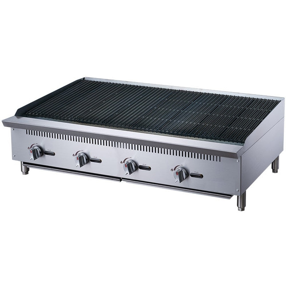 a large grill with two burners on top of it