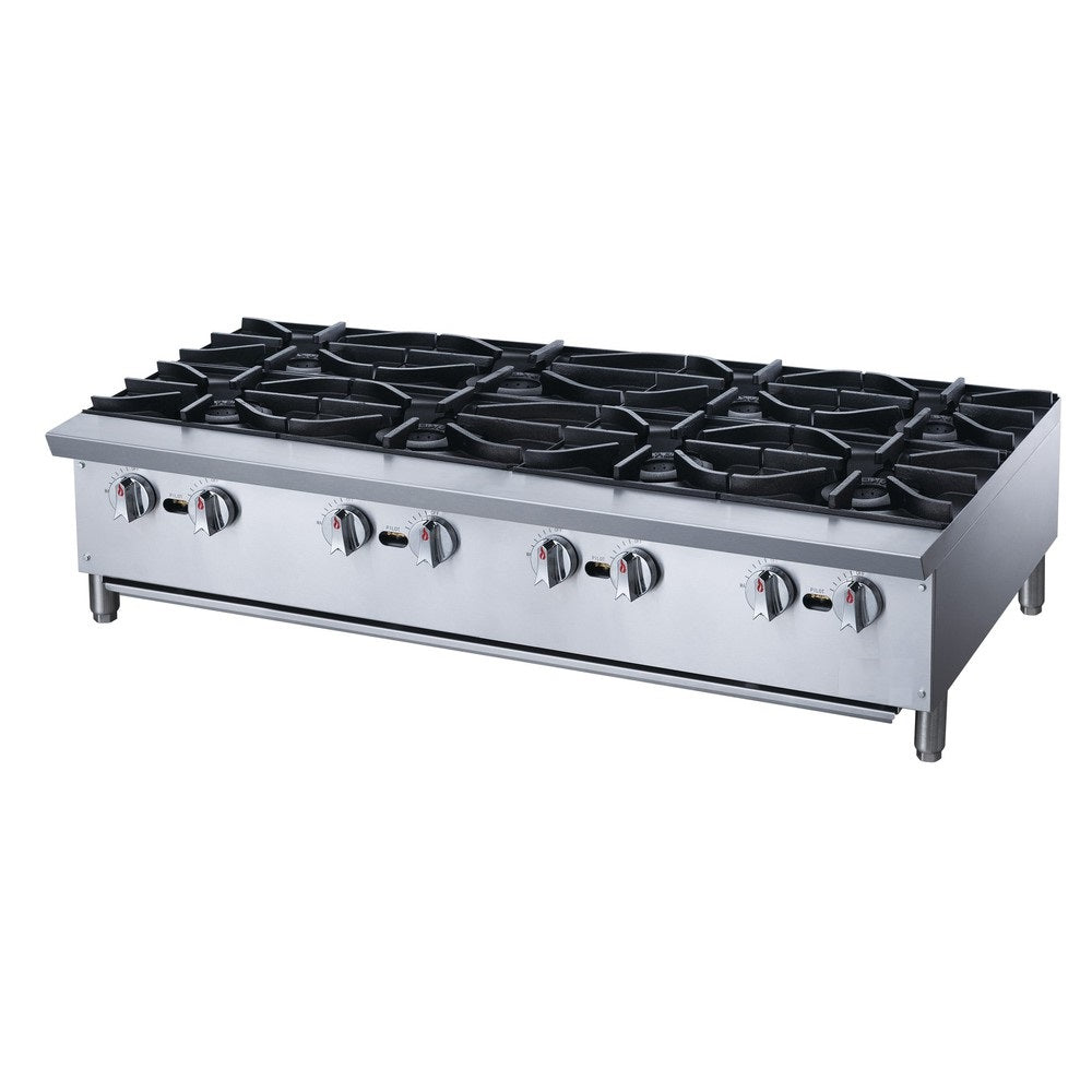 a stainless steel stove with four burners