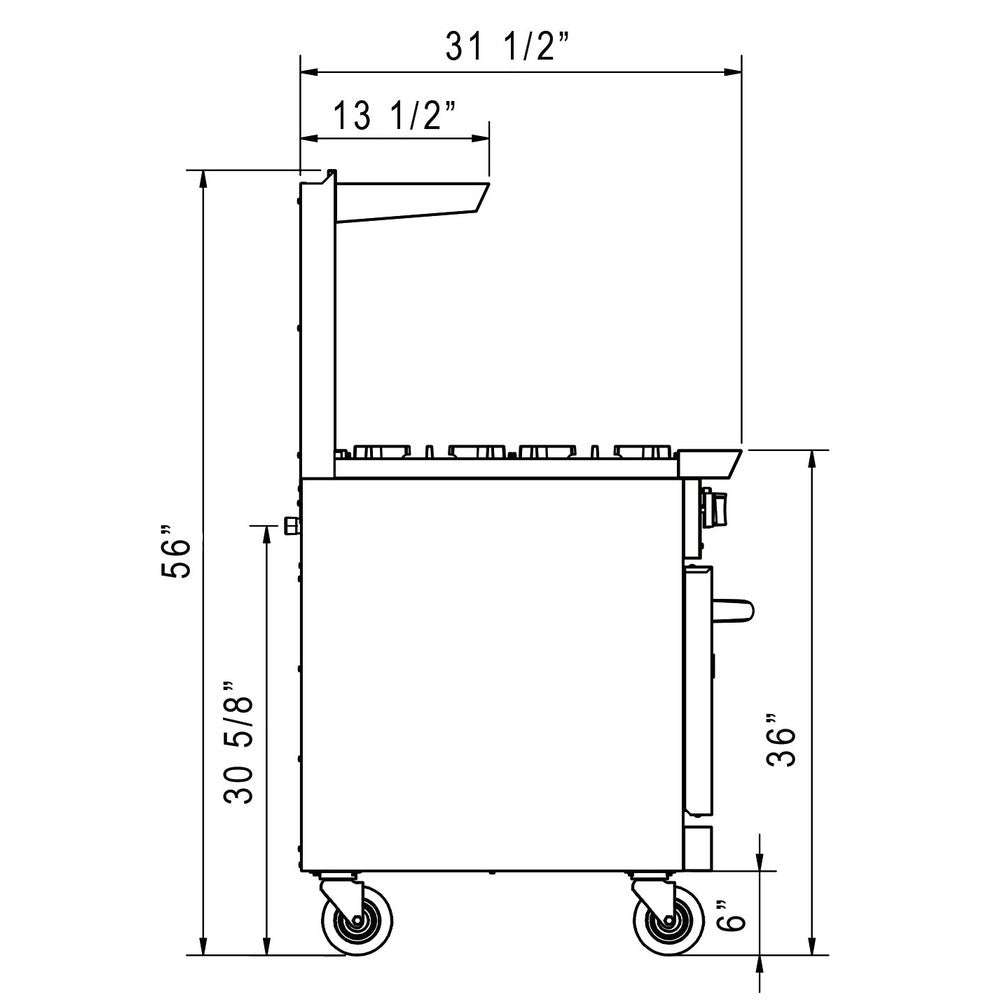 a drawing of a cart with wheels