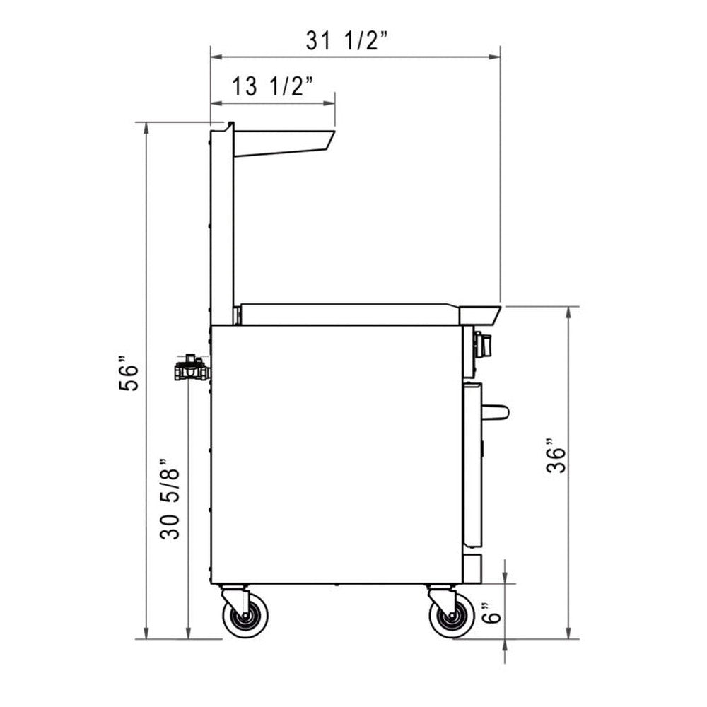 a drawing of a cart with wheels