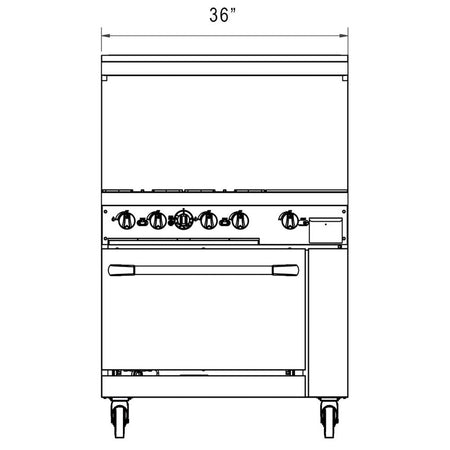 a drawing of a stove with three burners