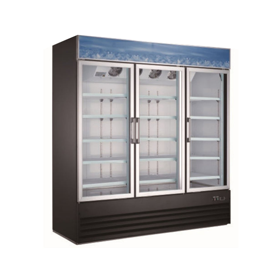 West Kitchen WSD1.9L3-HC 79" 3 Door Swing Glass Merchandiser Freezer