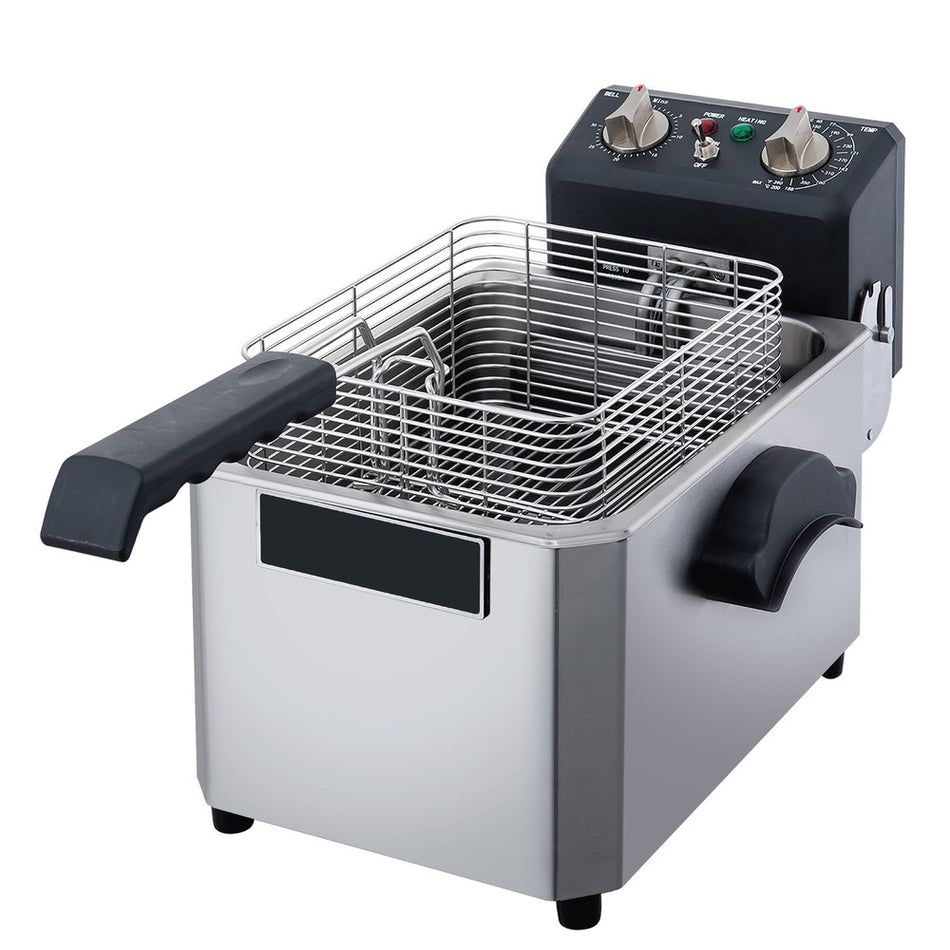 West Kitchen WCF15E 15lb. Single Basket 208V Electric Countertop Fryer