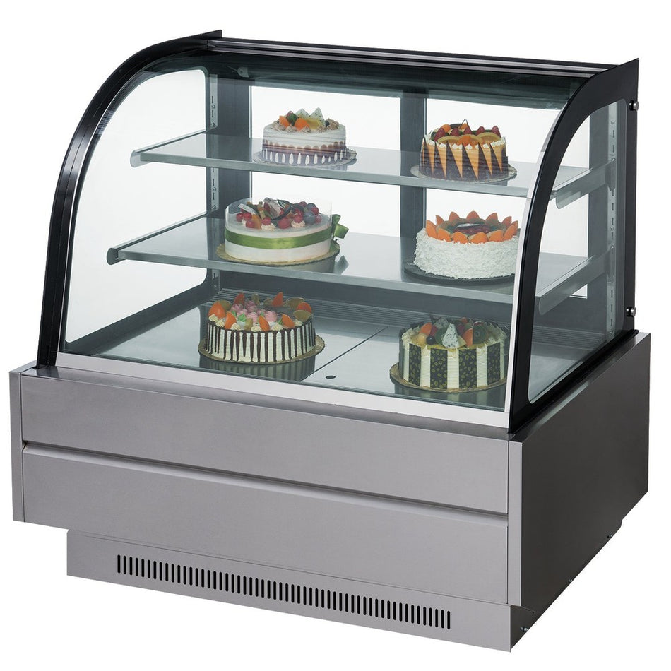 West Kitchen WCV-120 48" Curved Glass Refrigerated Bakery Display Case