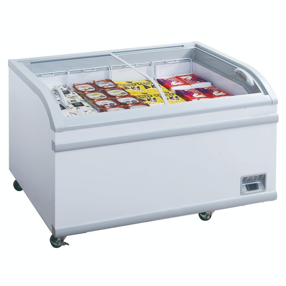 West Kitchen WD-700Y 79" Glass Slide Top Ice Cream Display Freezer